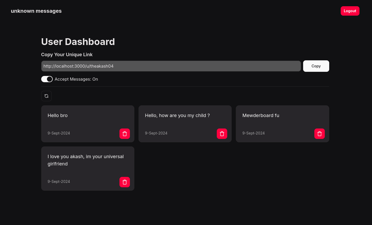 Example image of dashboard